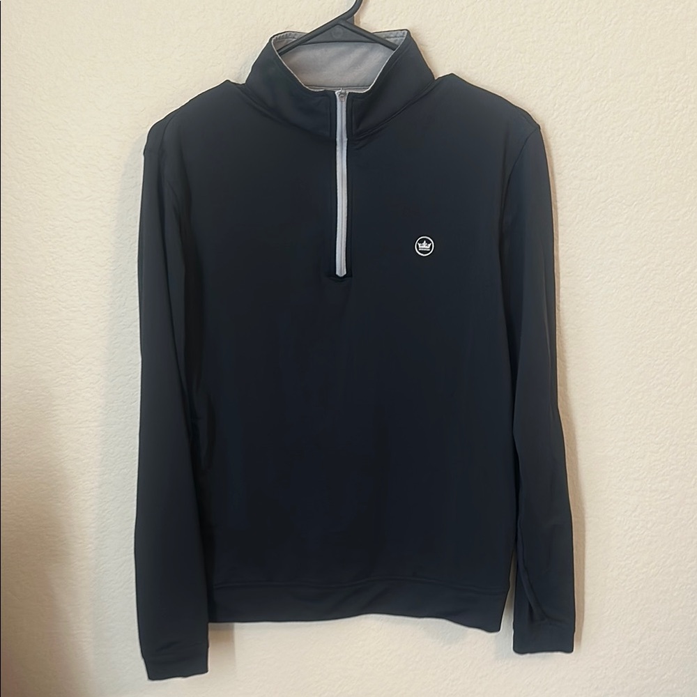 Peter Millar Men's Dark Gray Zip-Up Sweater